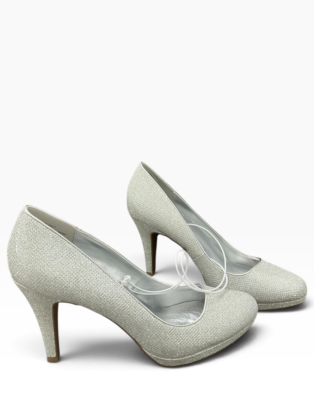 Worthington Wor Hula Women’s Silver Glitter High Heel Pumps Size 10M NEW